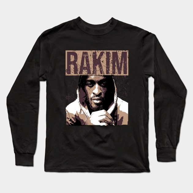 Rakim Allah, vintage poster Long Sleeve T-Shirt by Degiab